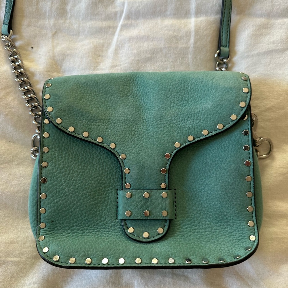Rebecca Minkoff Aqua Studded Crossbody Bag